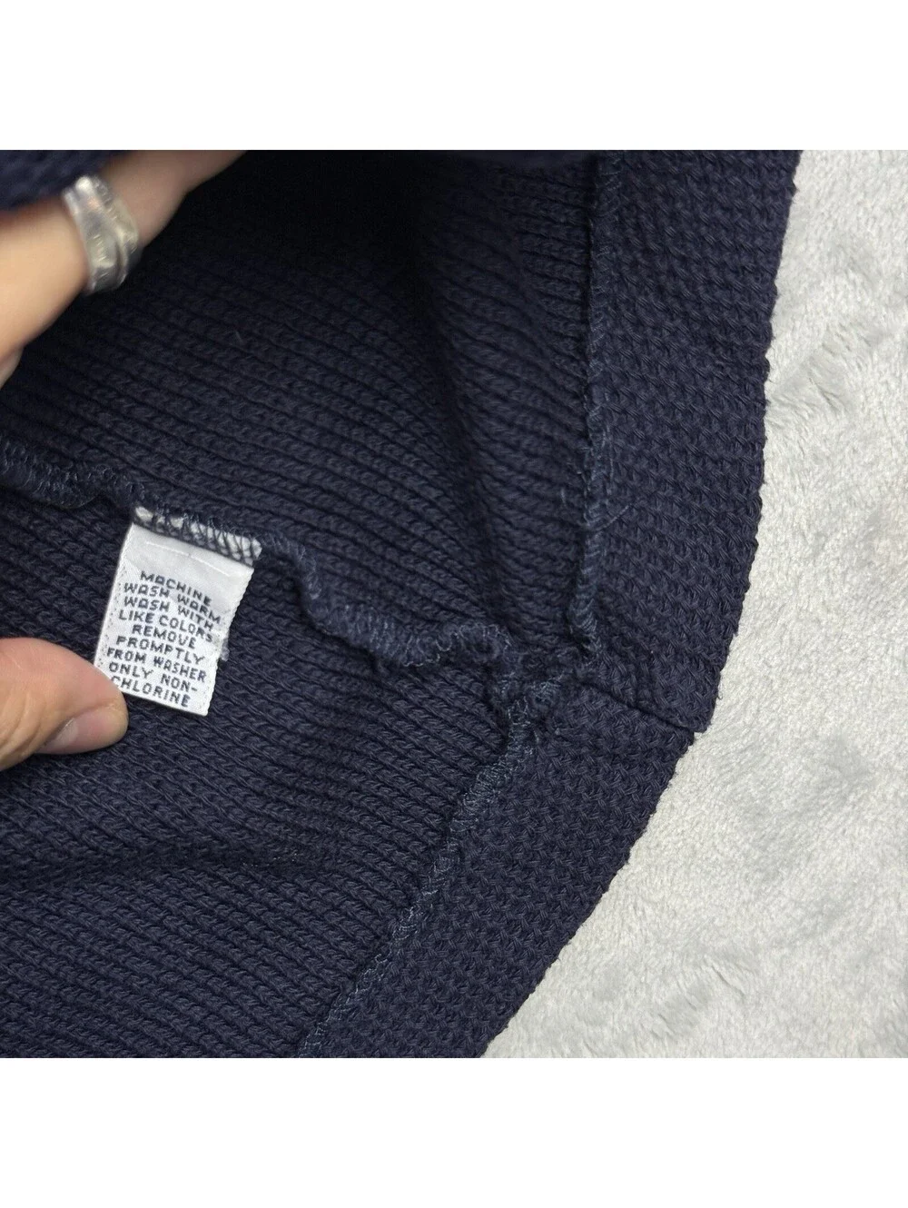 Polo Ralph Lauren Navy Textured Short Sleeve Polo Shirt Men XXL Contrast Collar